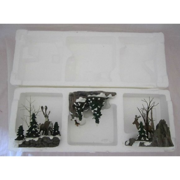 Dept 56 Village Accessories - Woodland Animals at Cliff's Edge - Picture 3 of 6